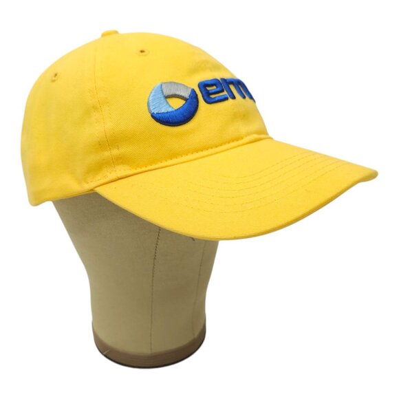 EMS USA Brushed Chino Twill Strapback Embroidered Logo Cap Trucker Baseball Hat - Picture 3 of 13